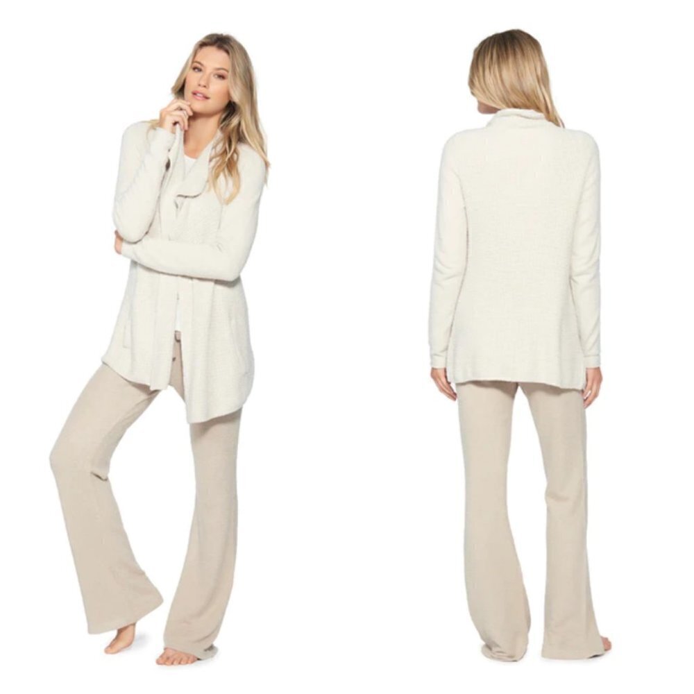 💕BAREFOOT DREAMS💕 CozyChic Lite Coastal Cardigan ~ Bisque Small S NWT - Picture 8 of 16